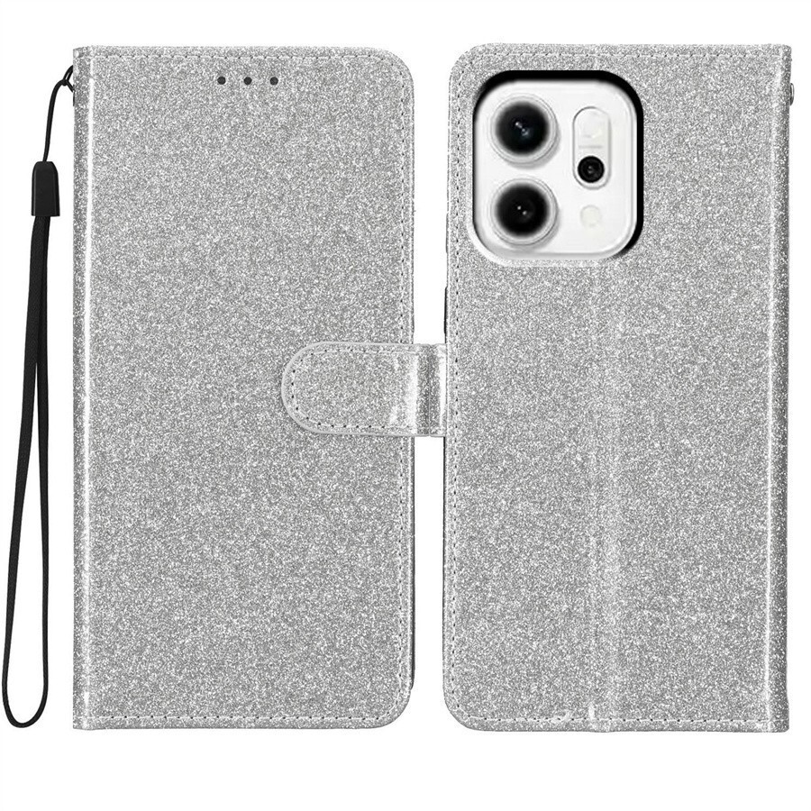 Leather Glitter Wallet Cover Case For Redmi Note 13 14 15 12 Pro A4 A5 15C A3X