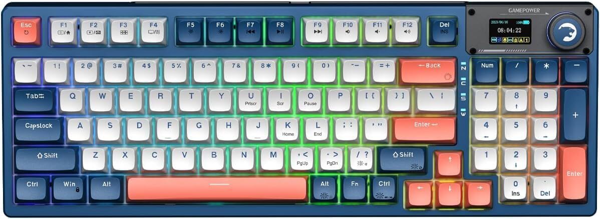 GAMEPOWER Gasket Elite X Wireless Mechanical Oiled Switch Gaming Keyboard