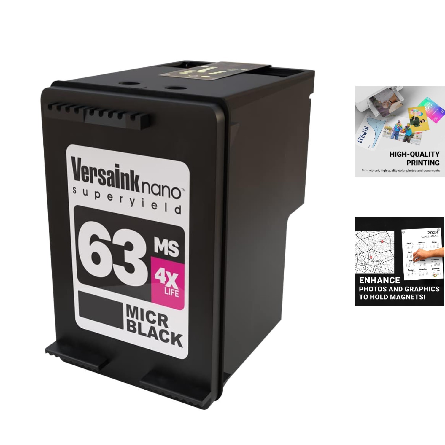 Versaink Nano 63 MS Magnetic MICR Ink Cartridge - For Secure Check Printing