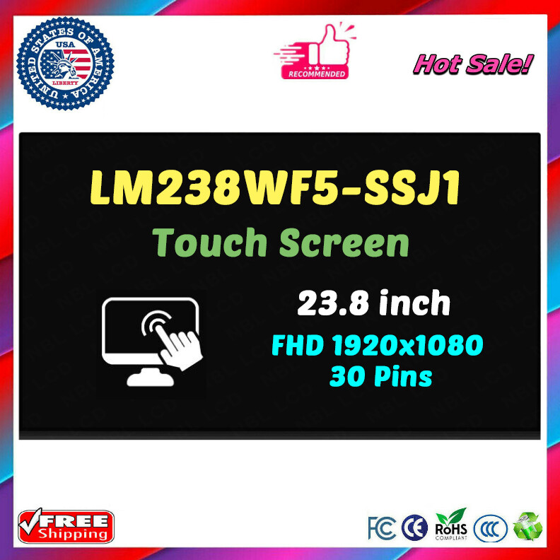 LM238WF5 SS J1 23.8" for Dell LCD Touch Screen Display FHD LM238WF5(SS)(J1)