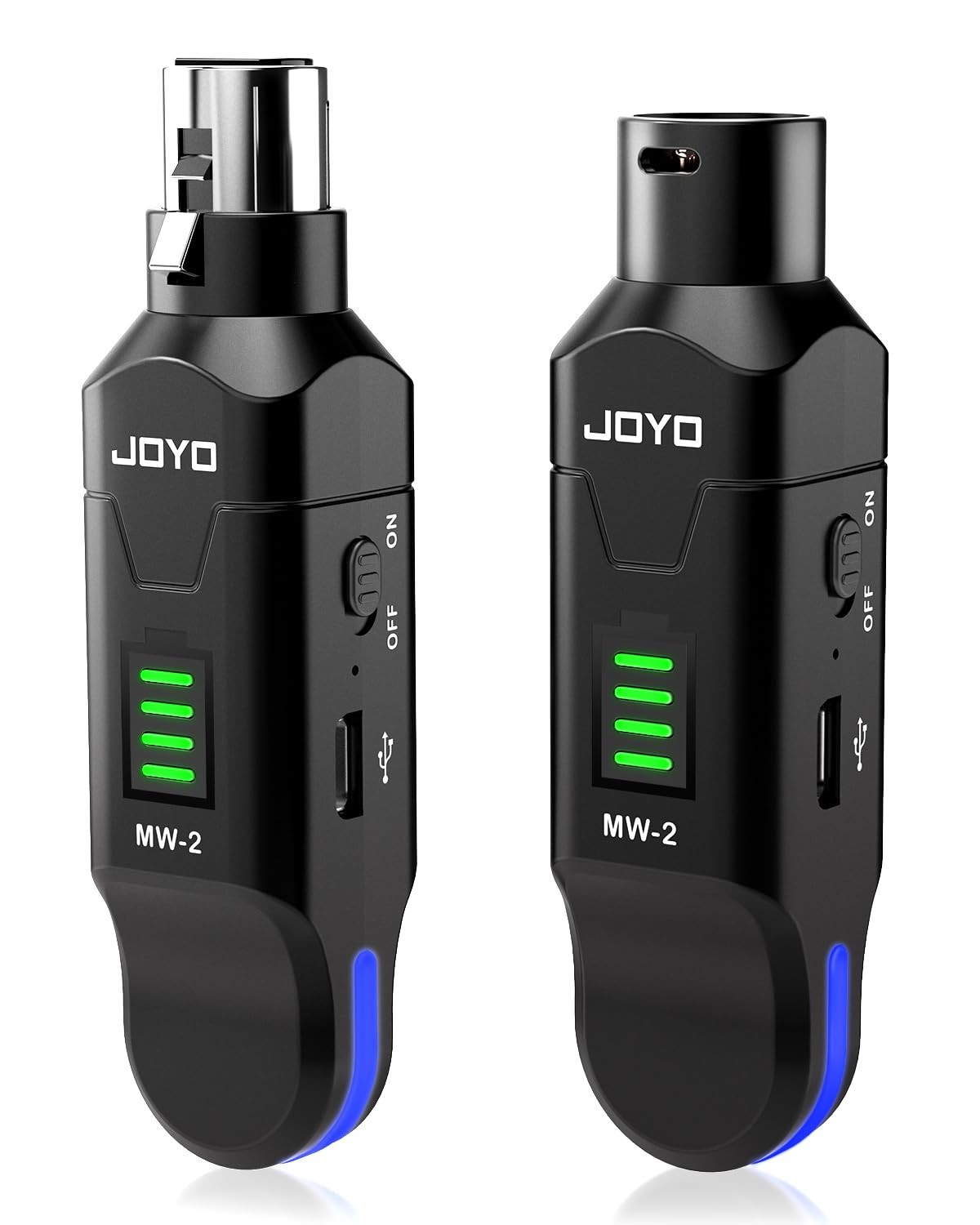 JOYO MW-2 Wireless XLR Microphone System 2.4GHz Plug-on Transmitter Receiver