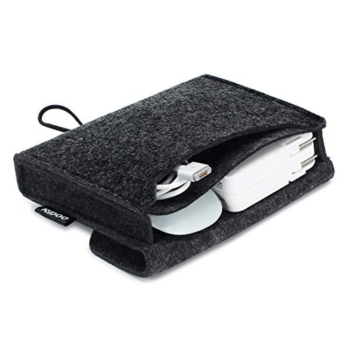  Portable Felt Storage Bag, Electronics Accessories Protective Case Dark Gray