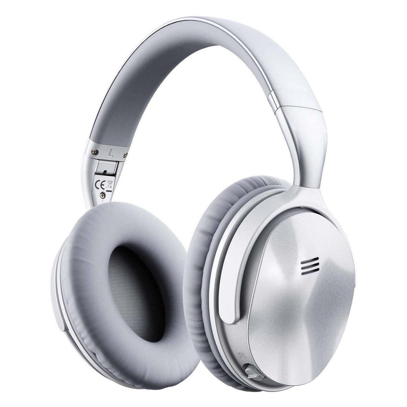 WIRELESS HEADPHONES FOLDABLE HEADSET W MIC ACTIVE NOISE EARBUDS for CELL PHONES