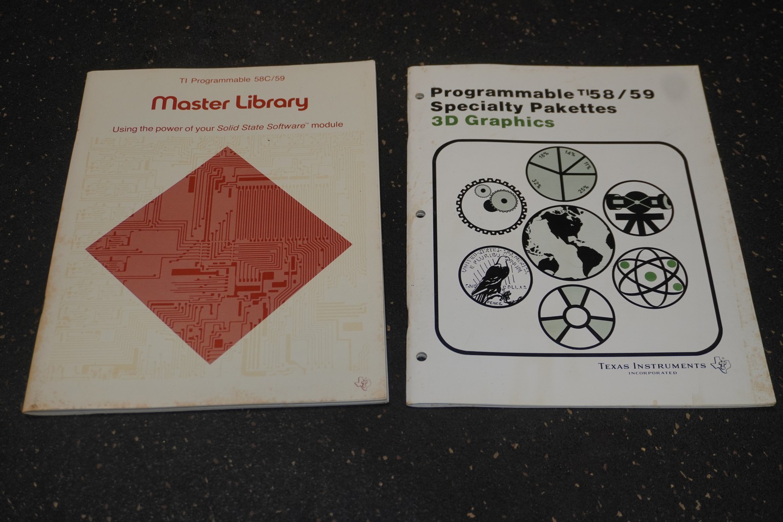  Texas Instruments TI Programmable 58C / 59 Books Master Library 3D Graphics