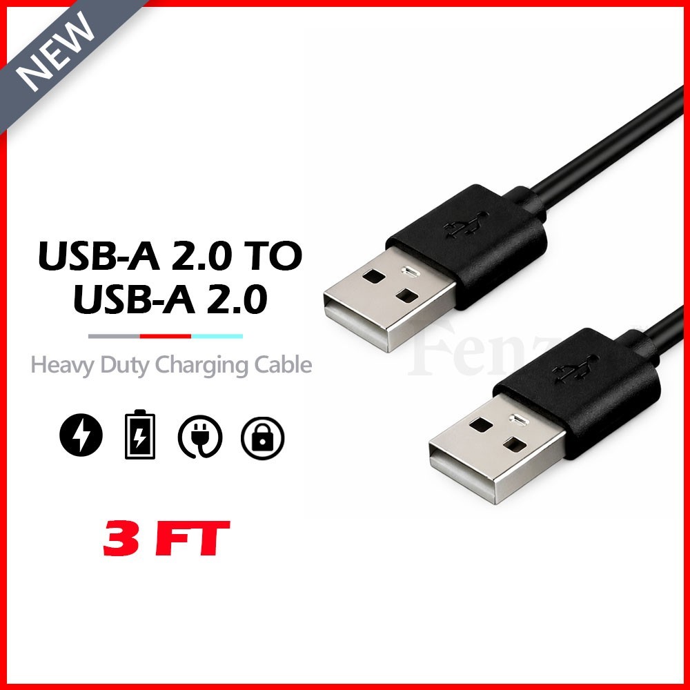 1-100 LOT USB Cable Type A Male - Male High-Speed Data Transfer Charger 3,6,10FT