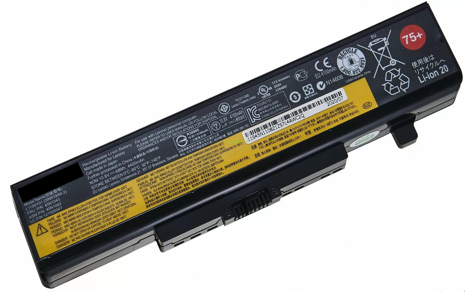 75+ Original Y480 battery For Lenovo IdeaPad L11M6Y01 L11L6F01 45N1043 45N1042