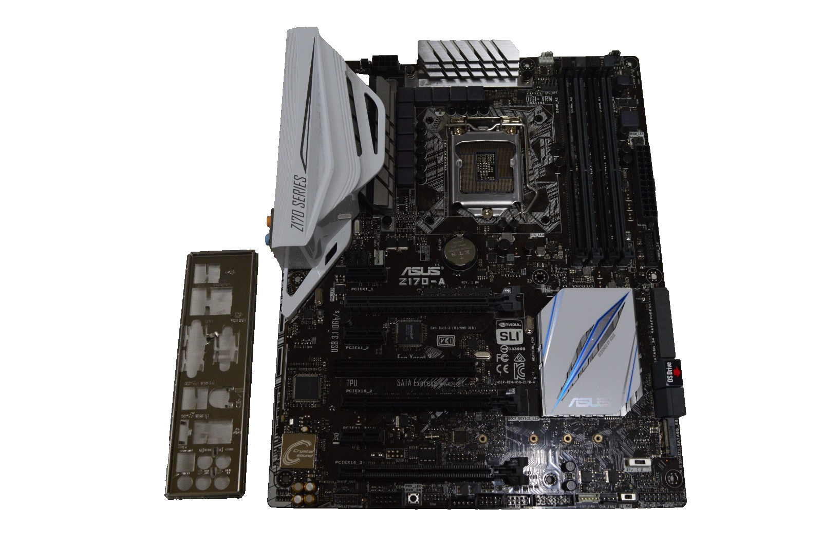 ASUS Z170-A Intel Z170 Socket LGA 1151 DDR4 ATX Motherboard w I/O Shield