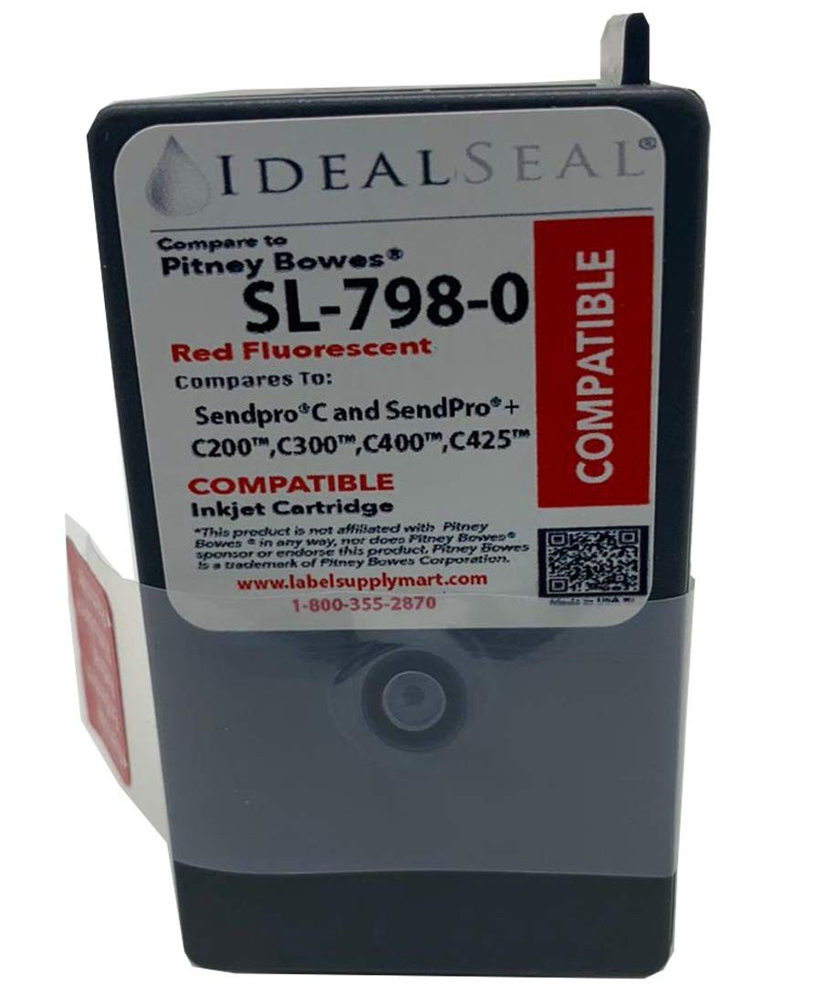 Postage Ink PB SL-798-0 Compatible Red Ink Cartridge for Postage Meter | Red Flu