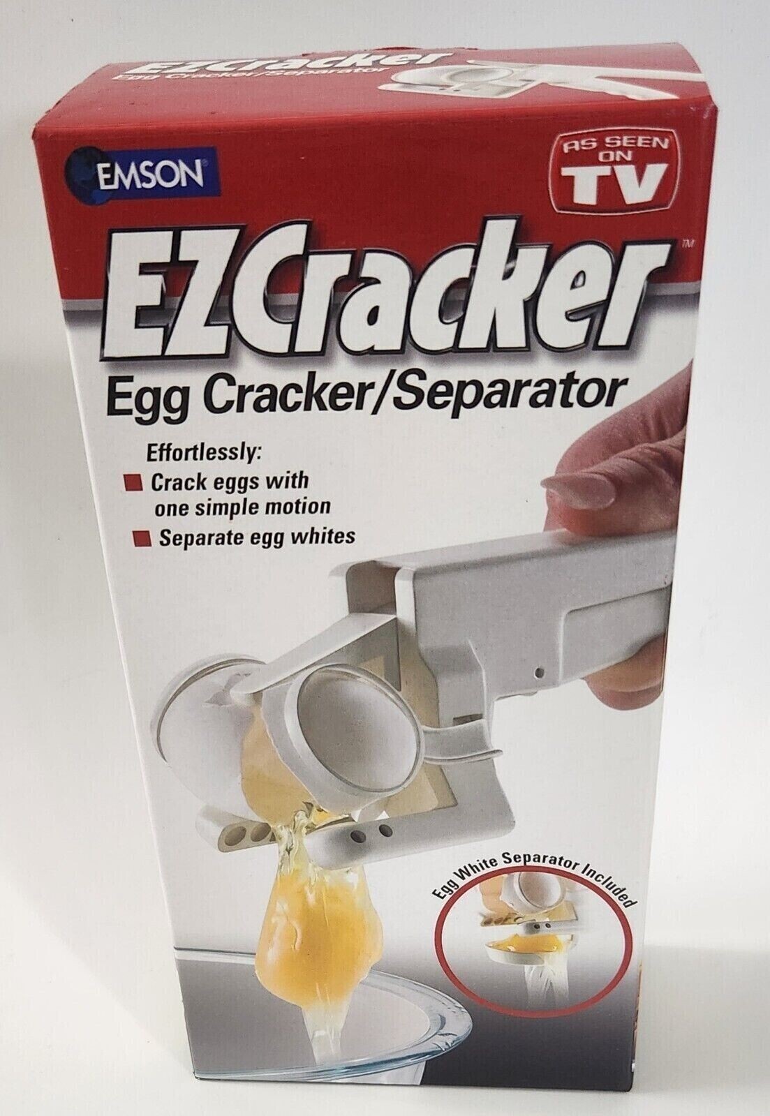 EZCracker Handheld Egg Cracker & Yolk Separator Kitchen Tool As Seen On TV EMSON