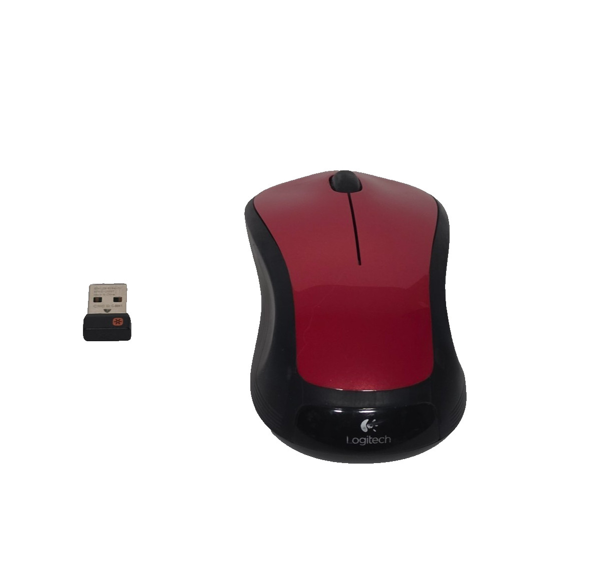 Logitech M310 Red Full Size Wireless Mouse M310 Flame Red w/ Unifying Receiver