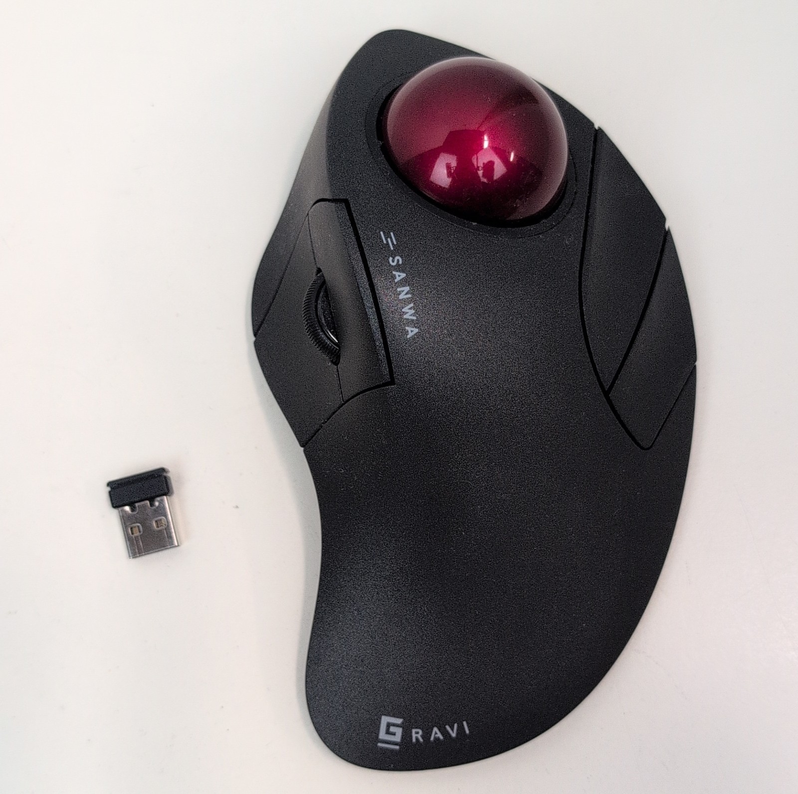 Sanwa Gravi Wireless Bluetooth USB Trackball Mouse MAWBTTB138 w USB Receiver