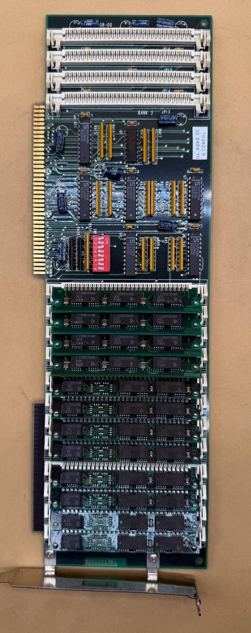 Vintage ISA RAM Memory Expansion Card w/ Samsung SIPP Modules 386 PC TC