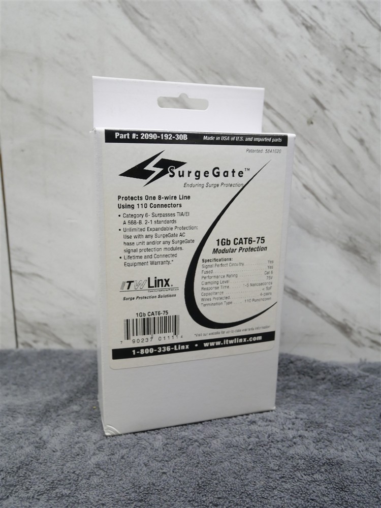 ITW Linx Cat6-75 Surgegate Protector Telecom 8 Wire 110 Punchdown 2090-192-30B