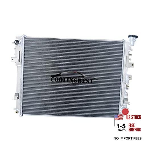 CU13129 3 Row Aluminum Radiator for 2009-2018 Dodge Ram 1500 Ram 2500 3 core