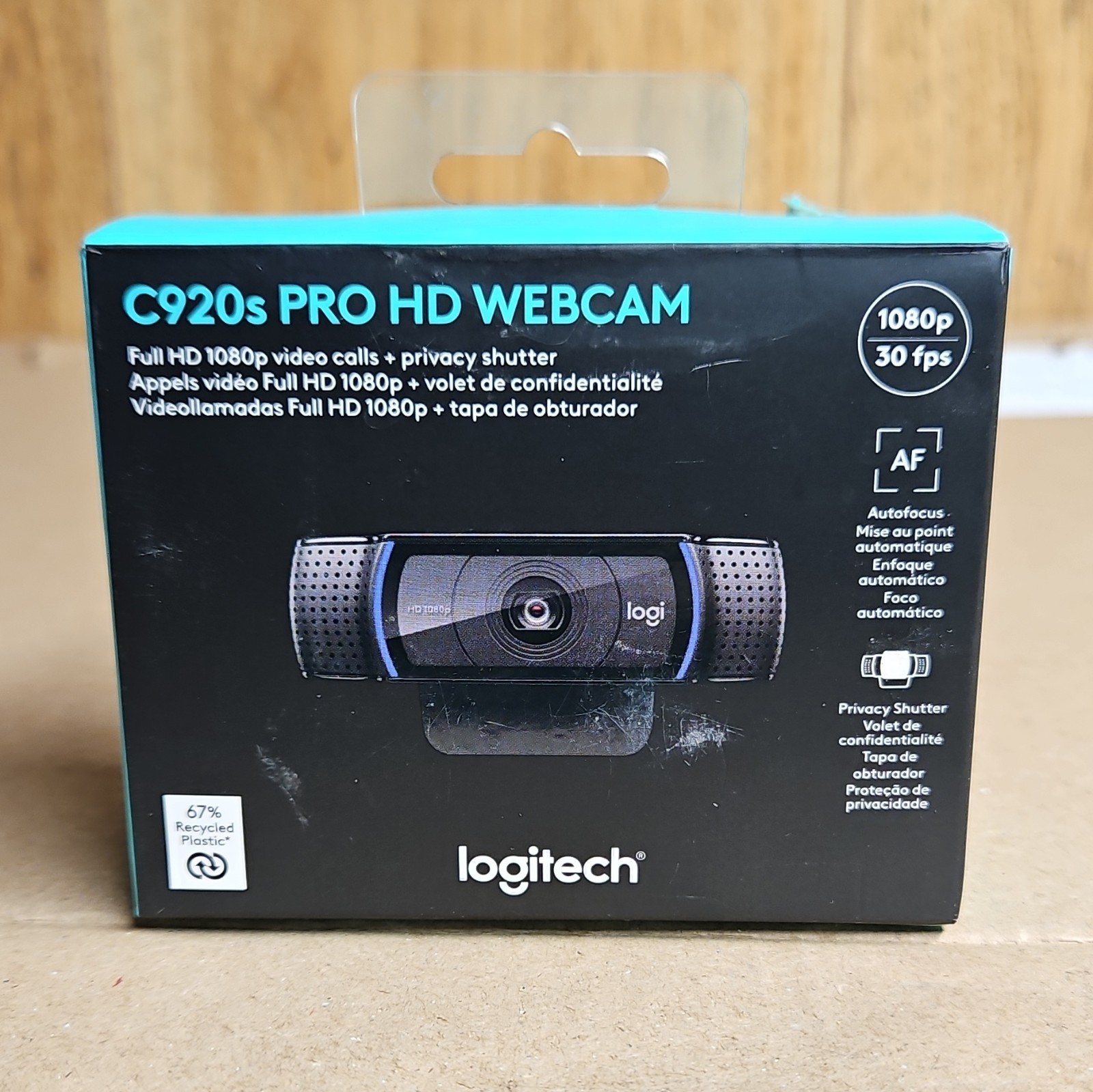 Logitech C920s Pro HD Webcam 1080p 30fps Autofocus Privacy Shutter USB-A Black