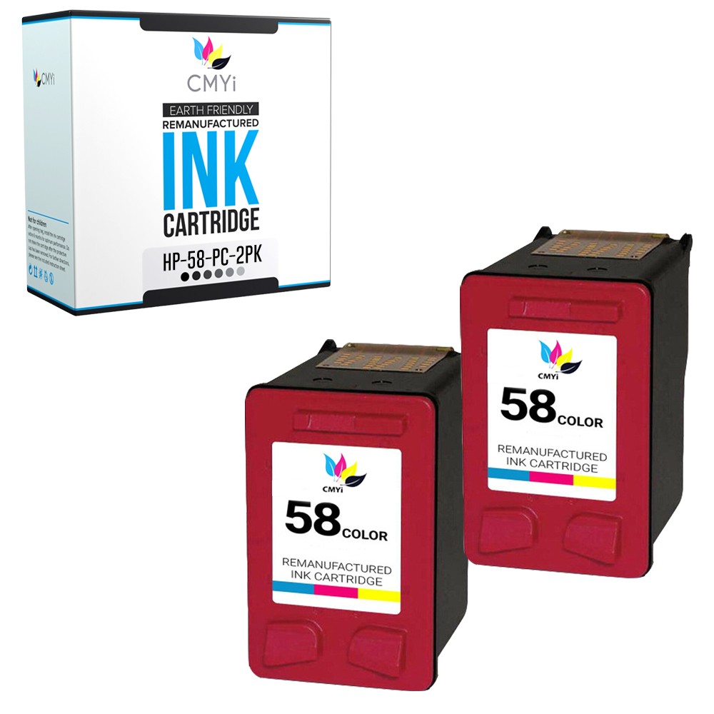 2PK Compatible CMYi 58 Photo Color Ink Cartridge for HP OfficeJet 4215 4219 4255