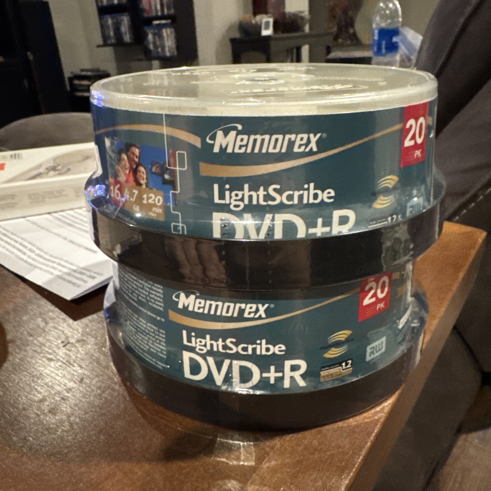 TWO Memorex LightScribe DVD+R Blank Discs 40 Discs (total)  4.7GB 120 Min 16x