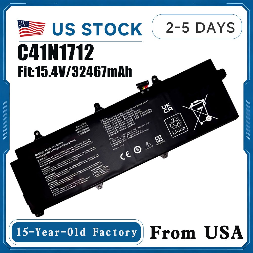 NEW C41N1712 Battery For ASUS ROG Zephyrus GX501 GX501G GX501GM GX501VIK GX501VS