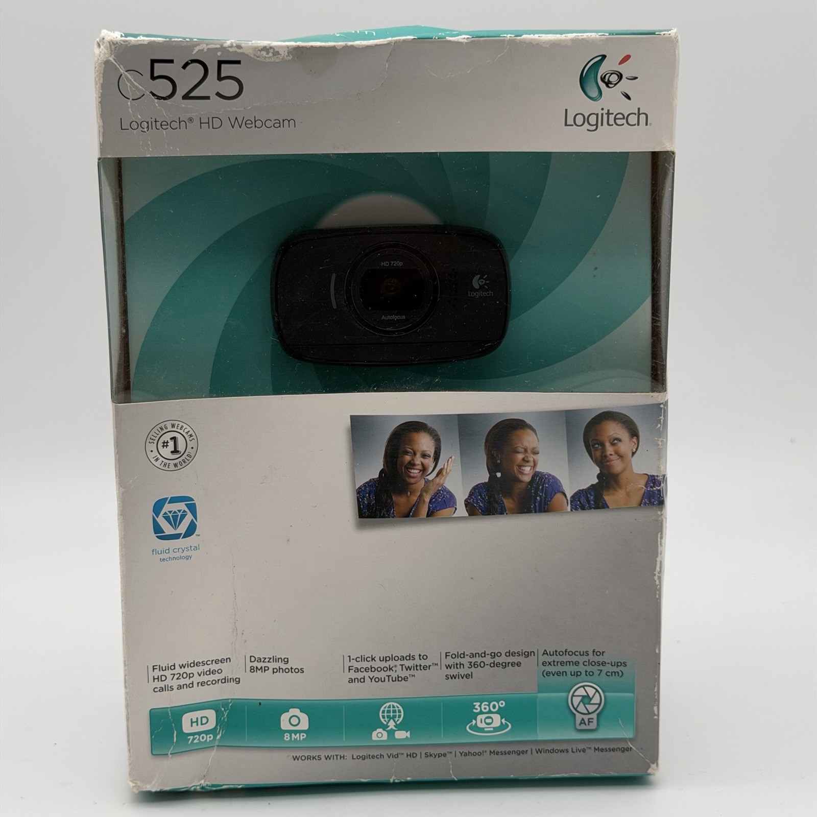 Logitech C525 HD Webcam 720p Autofocus USB NEW IN BOX NIB