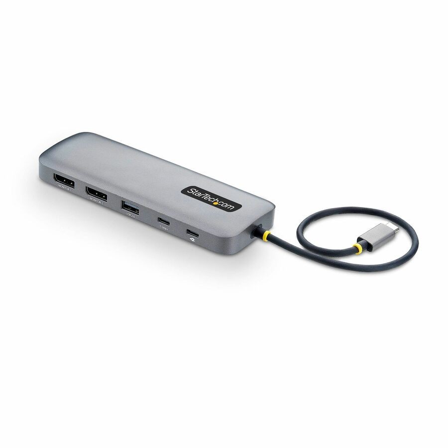StarTech 189B-USBC-MULTIPORT USB-C to Dual-DisplayPort Multiport Adapter, 100W