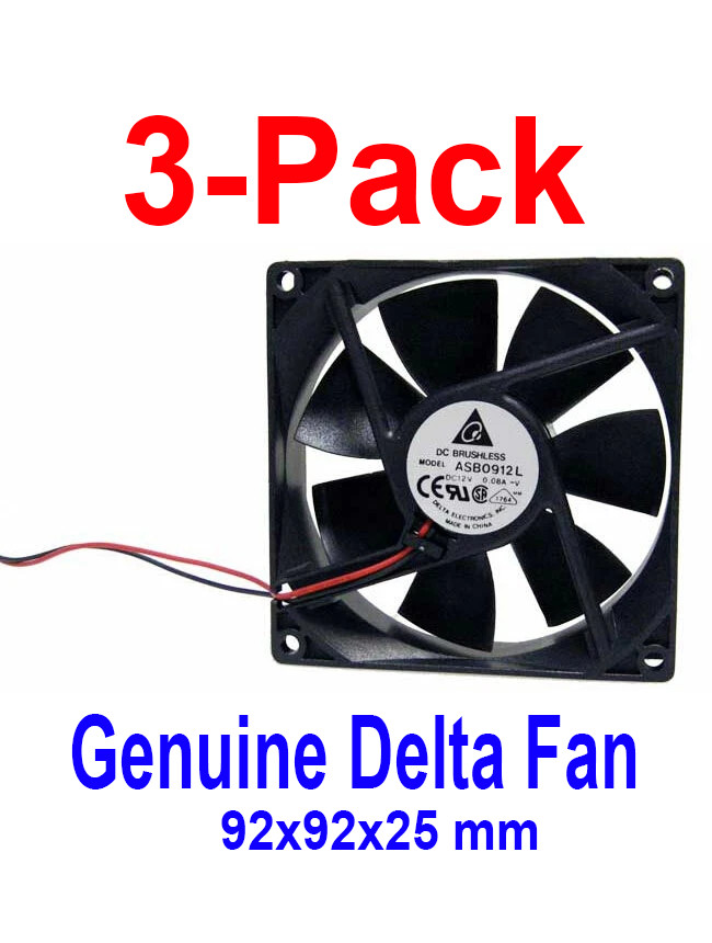 Ultra-Quiet 92mm 12V 2-Pin Cooling Fan Low Airflow, Noise-Sensitive Application
