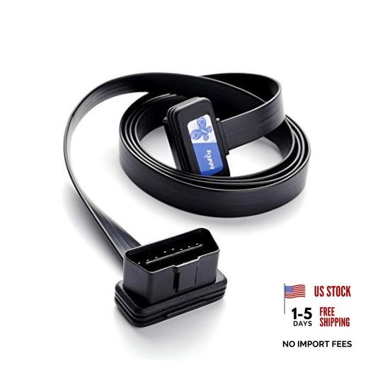 OBD2 Extension Cable, A7 Low Profile OBD2 Splitter 16Pin Male to Female 5 FT