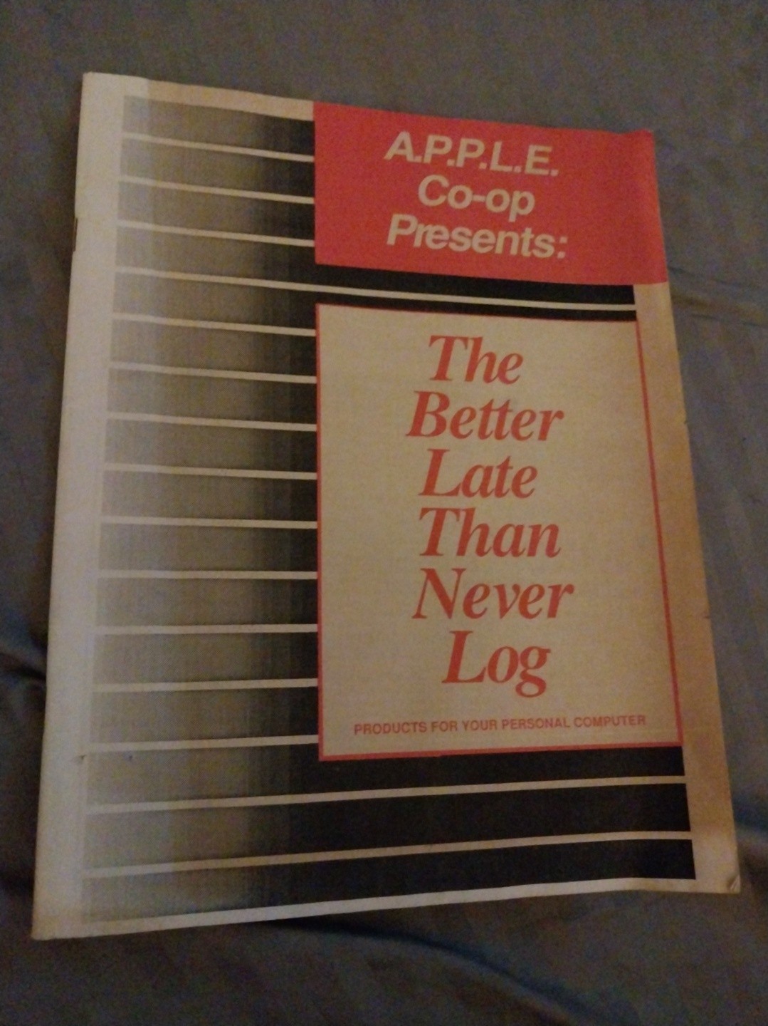 VTG APPLE II Co-Op  Better Late Than Never Log Computer Product Catalog Book 80s