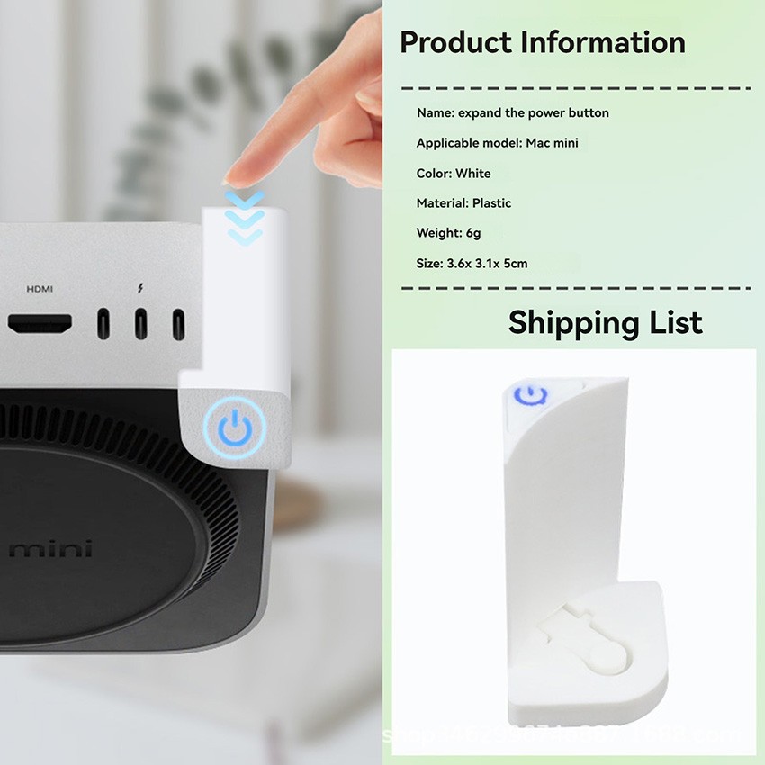 Power Button Modification: Top-Mounted Power Button Bracket  for Mac Mini M4