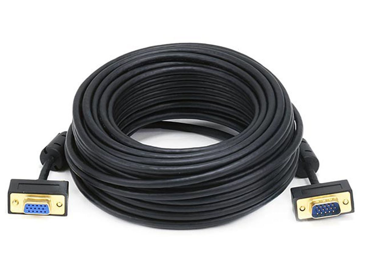 5 x 50FT Monoprice Ultra Slim SVGA  Male/Male 15 PIN Connector PC Monitor Laptop