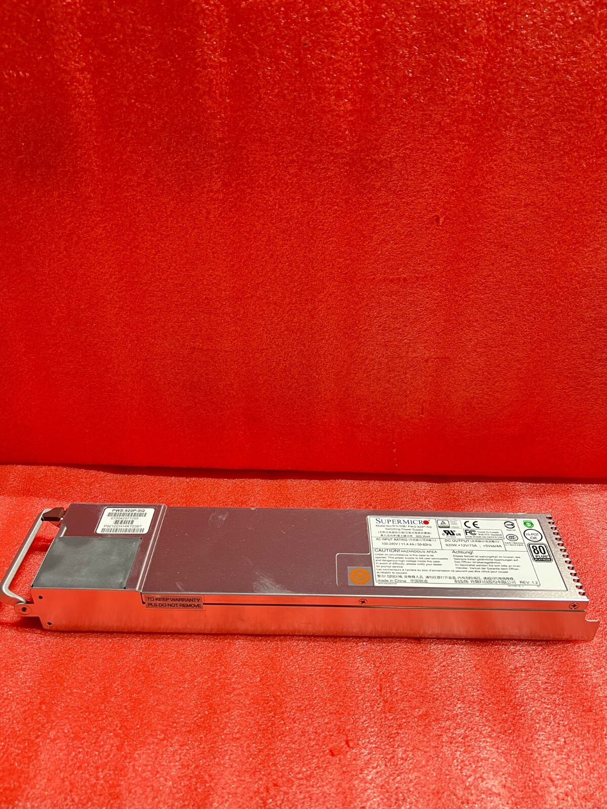 SUPERMICRO PWS-920P-SQ 920W 80 PLUS PLATINUM PS POWER SUPPLY