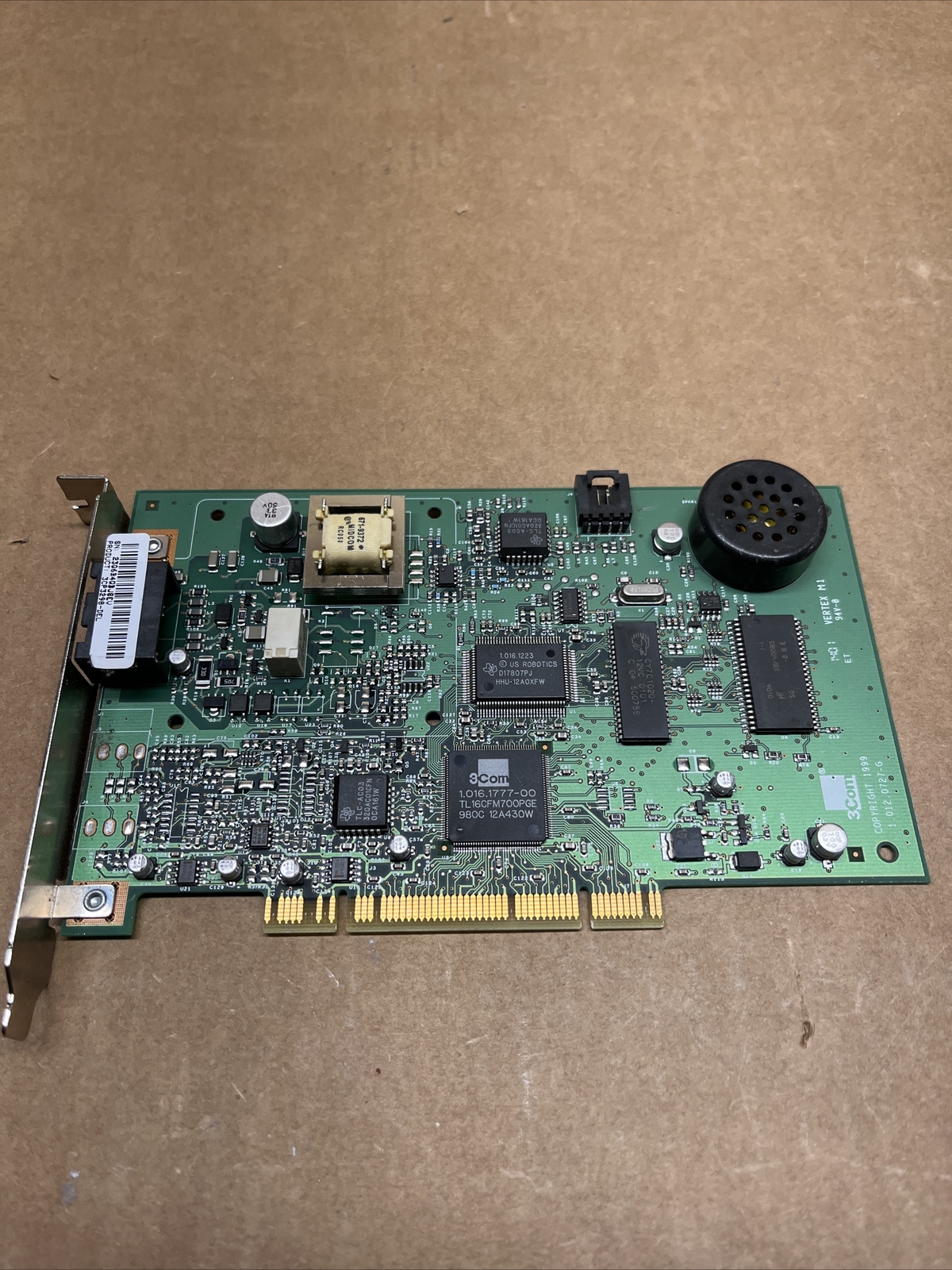 3COM US Robotics 3CP3298-DEL 0727-G 56K PCI Modem Dell 19YRD 1.012.0727-G Tested