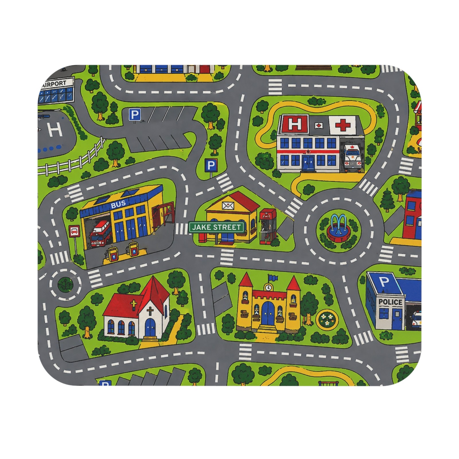Personalized Street Sign Mouse Pad Custom Name Retro Road Rug Play Mat Gift