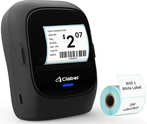 CLABEL Label Maker Tape 221B Bluetooth Portable Printer 2" Barcode Wireless B14