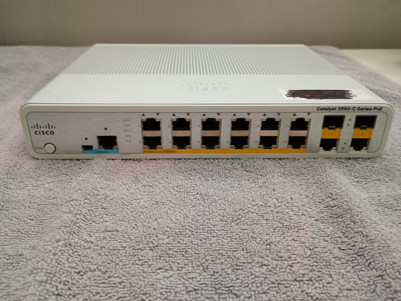 Cisco Catalyst WS-C3560C-12PC-S 12 Port 10/100 PoE Switch 