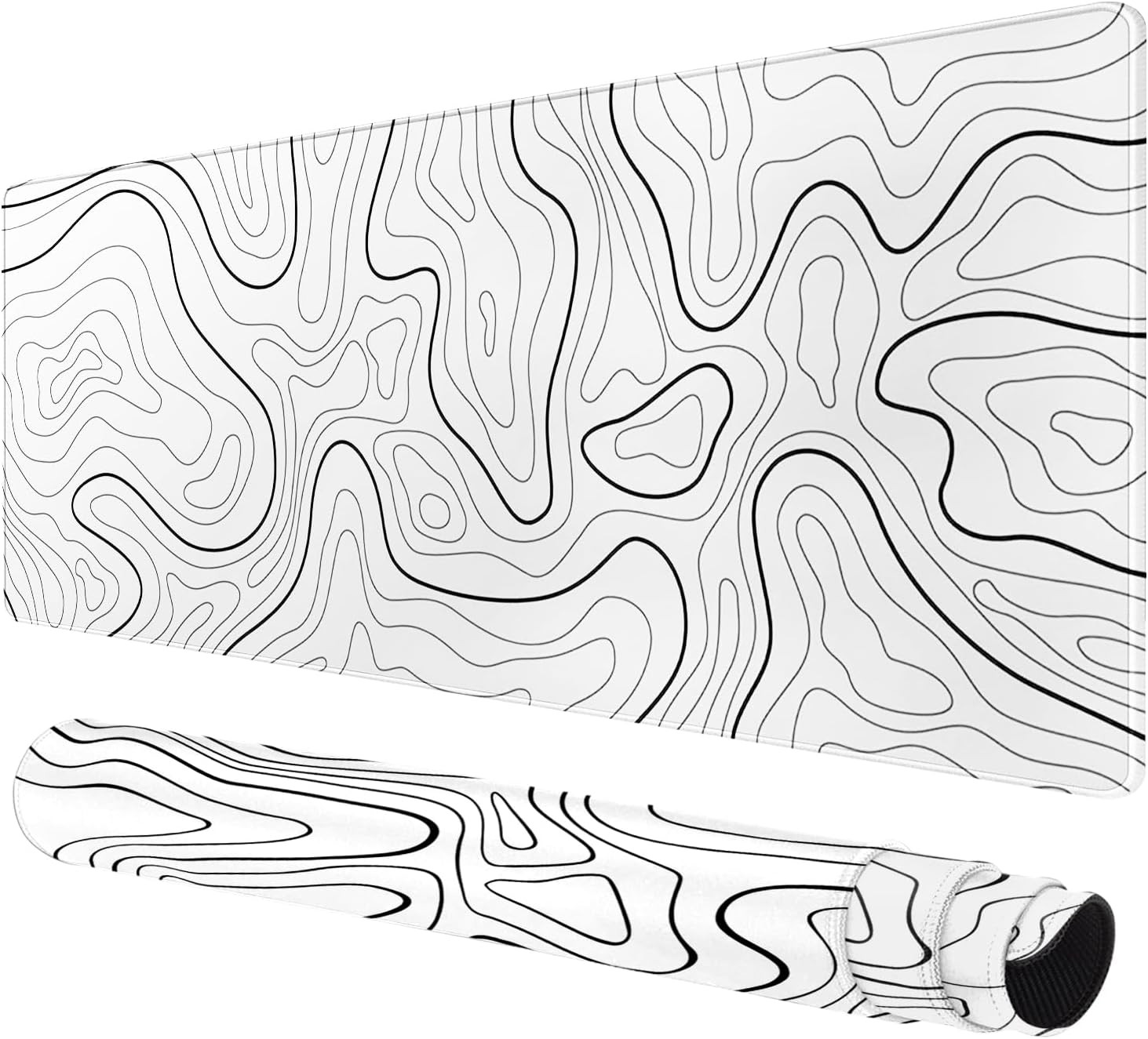 Large Gaming Mouse Pad Extended Desk Mat with Non Slip Stitched Edge