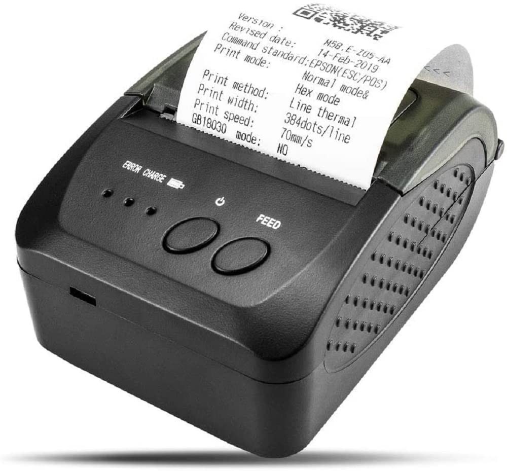Bluetooth Receipt Printer, 58mm Mini Thermal Printer Portable Personal Bill