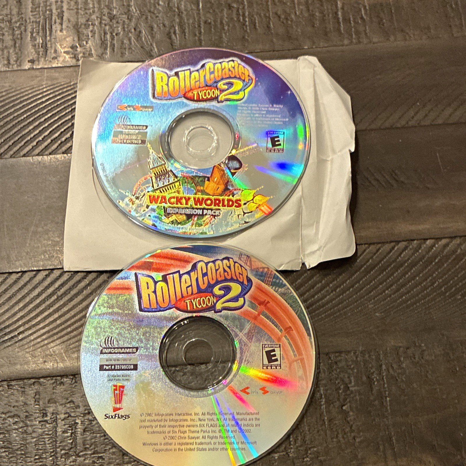 Infogrames RollerCoaster Tycoon 2 + Wacky Worlds Expansion PC CD (2 Discs)