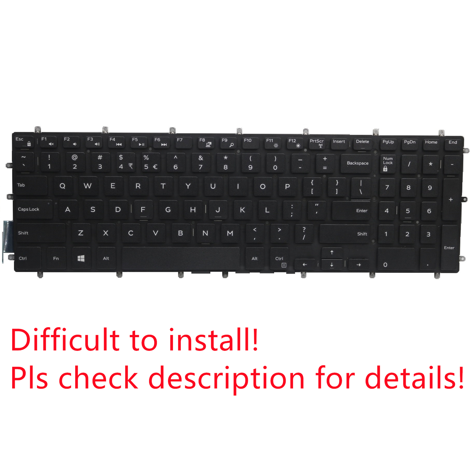 Original US Non-Backlit Keyboard for Dell PN: 0H9P3P