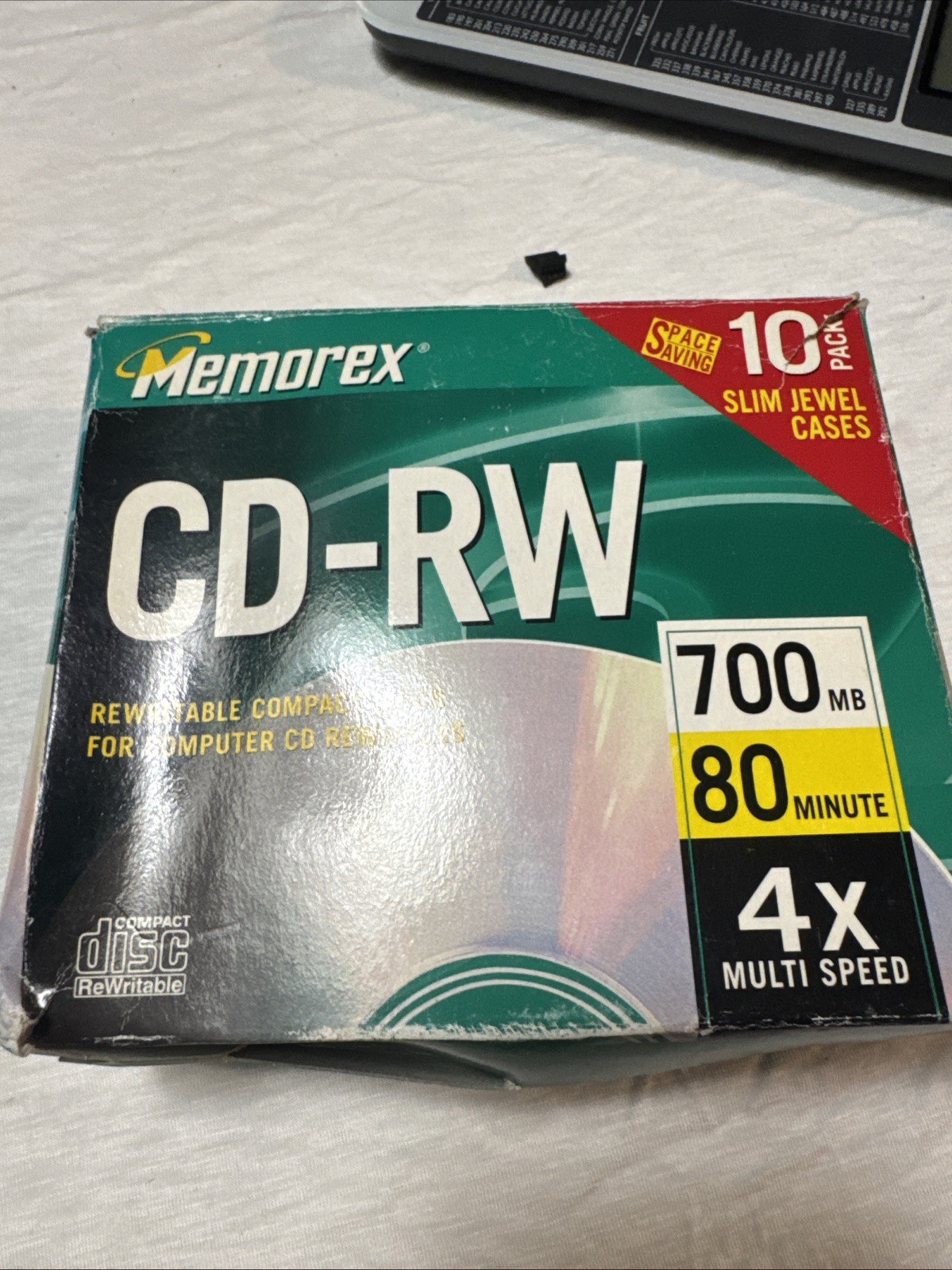 Memorex CD-RW 4x 700MB 80 Min Rewritable CD's.  6 Pack* Blank music CD