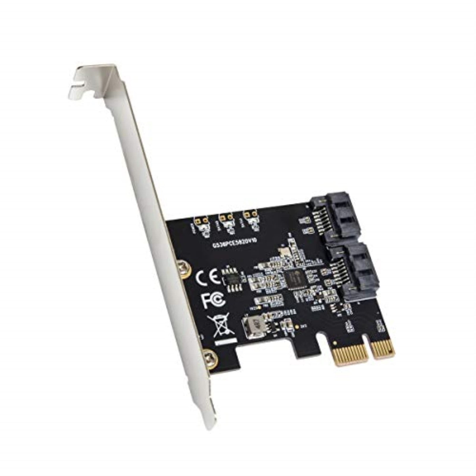 IO Crest 2 Port SATA III PCIe 3.0 Card JMicron JMB582 6Gbps Hot Swap Support
