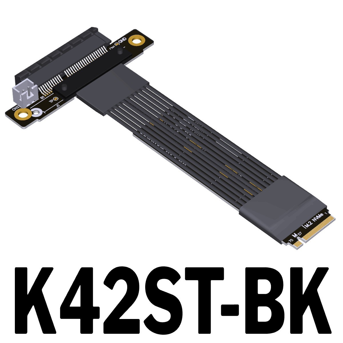 ADT M.2 NVMe to PCIe X4 Extension Adapter Cable Flexible Cable Support PCIe 5.0