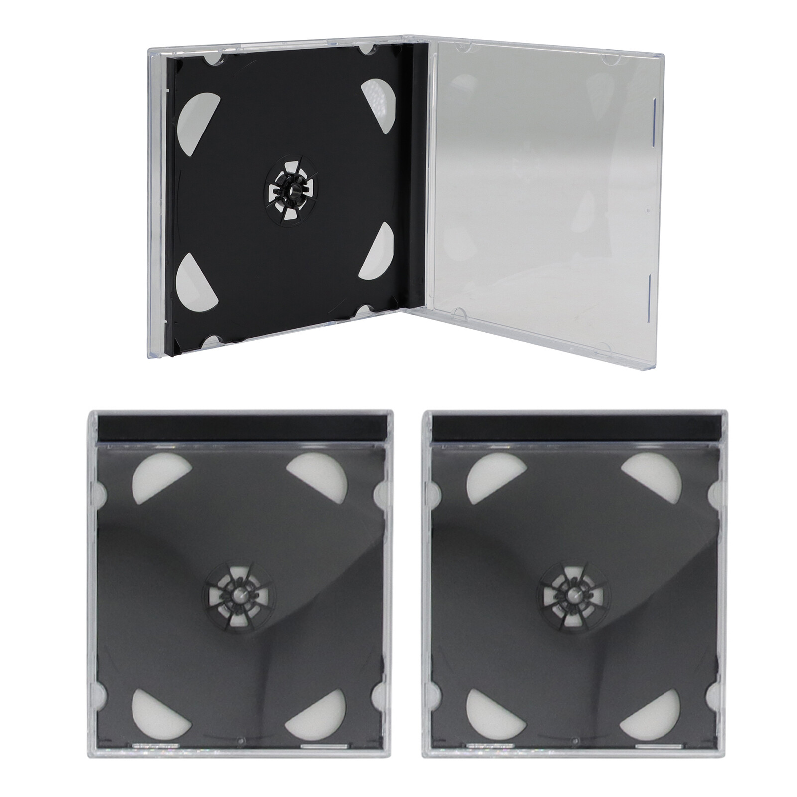 3PC STANDARD Double CD Jewel Case with Tray 10.4mm (2 CD) Lots Protectors Cover