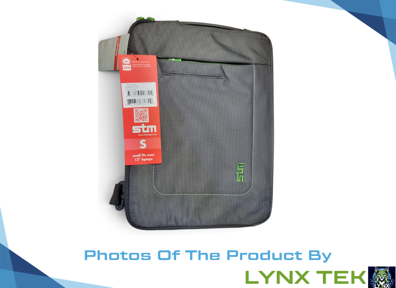 Black and Green STM Jacket laptop case