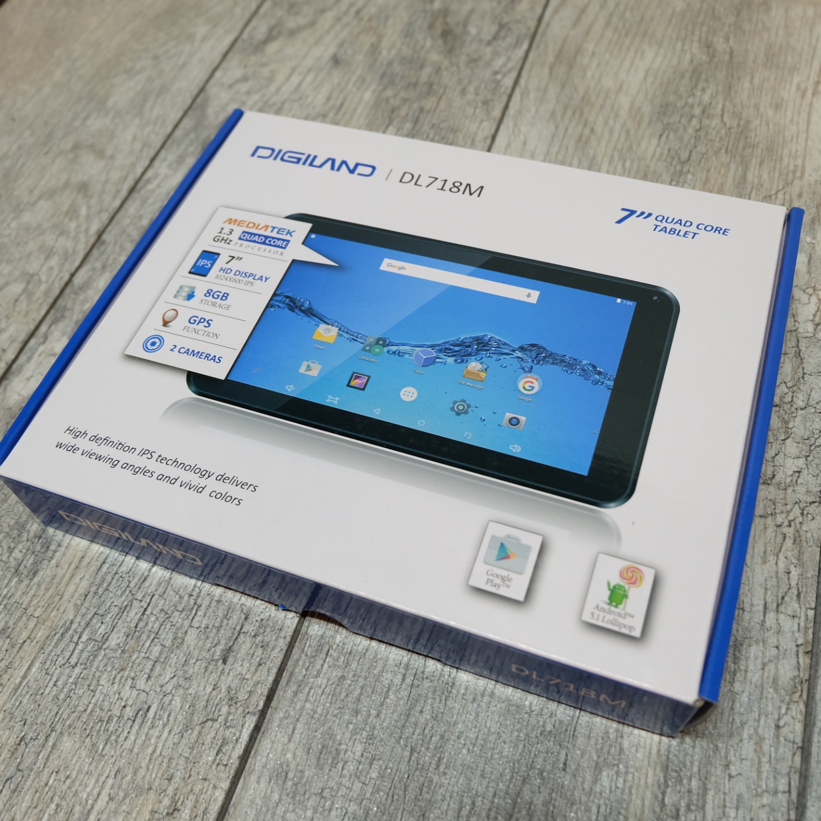 DigiLand 7" Quad Core Tablet Model DL718M