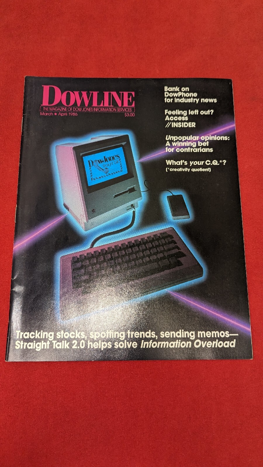 Vintage VTG Computing CompuServe Downline Magazine 1986 March / April RARE