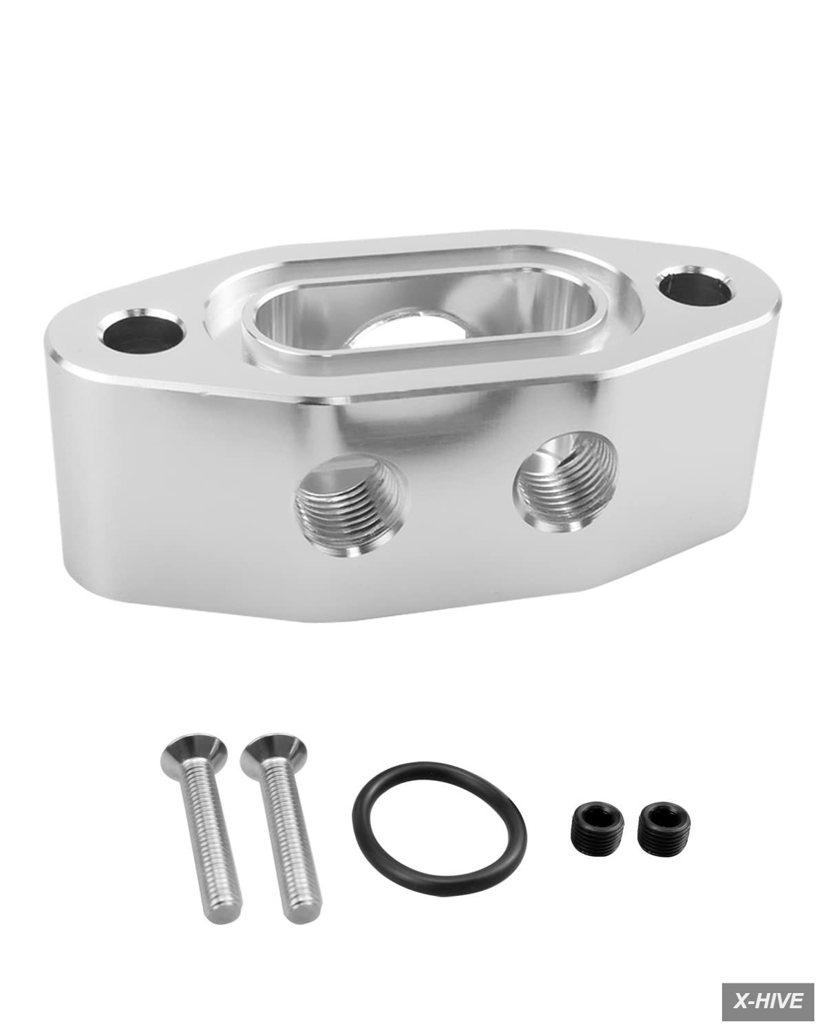 LS Oil Pressure Sensor Relocation Adapter Dual 1/8" NPT LS Oil Port Outlets M1
