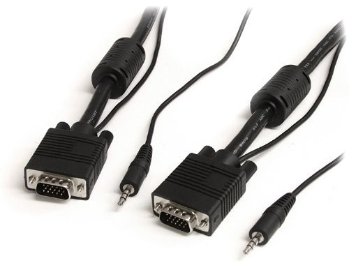 StarTech MXTHQMM25A 25ft VGA Cable w/ Audio M-M Coax HD15