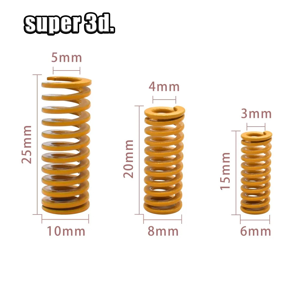 3D Printer Parts Spring for Heated Bed Leveling Extruder Strong Spring Bore 3/4/