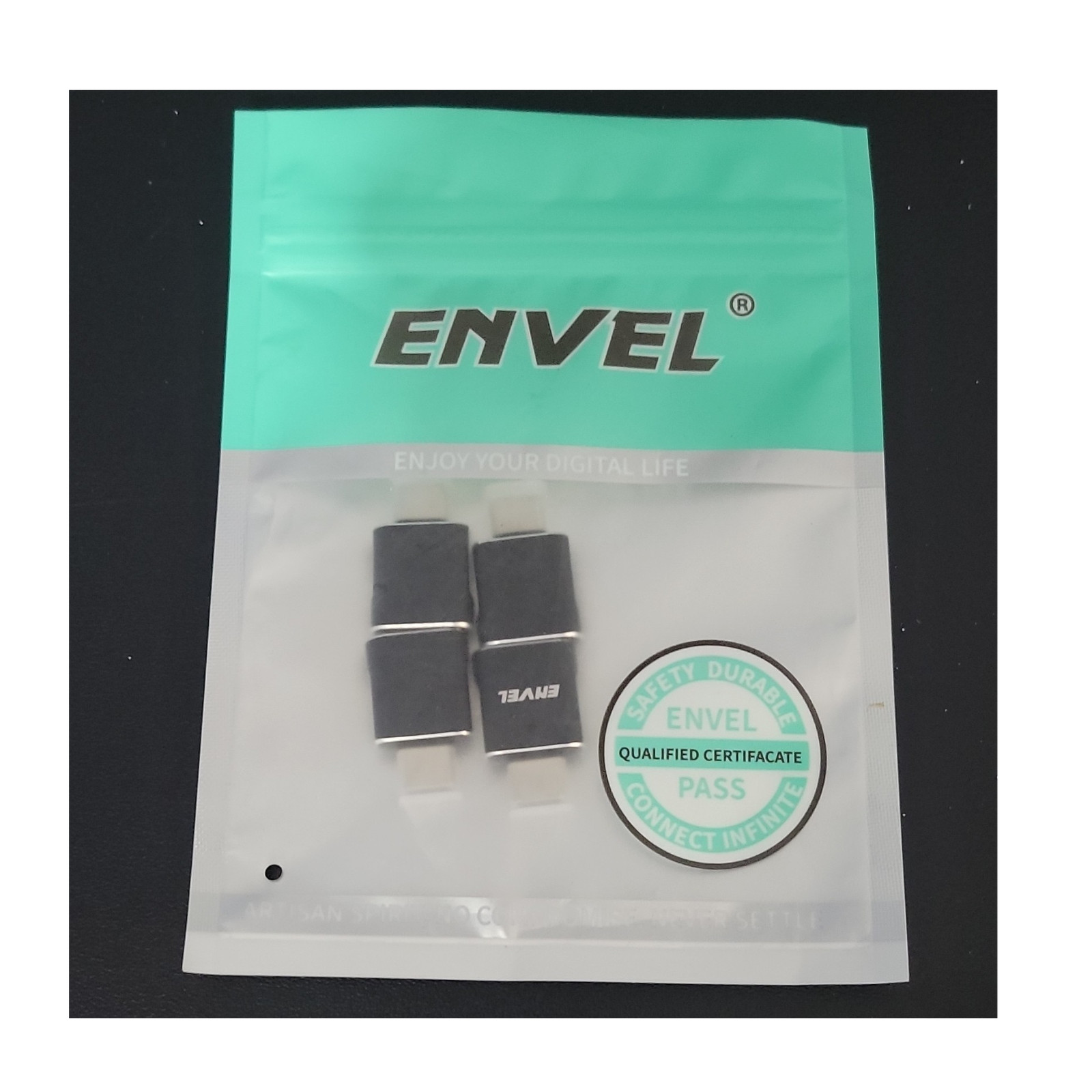 ENVEL USB to USB C Adapter, 4 Pack, Portable, Model X003Z5F4DB, Black