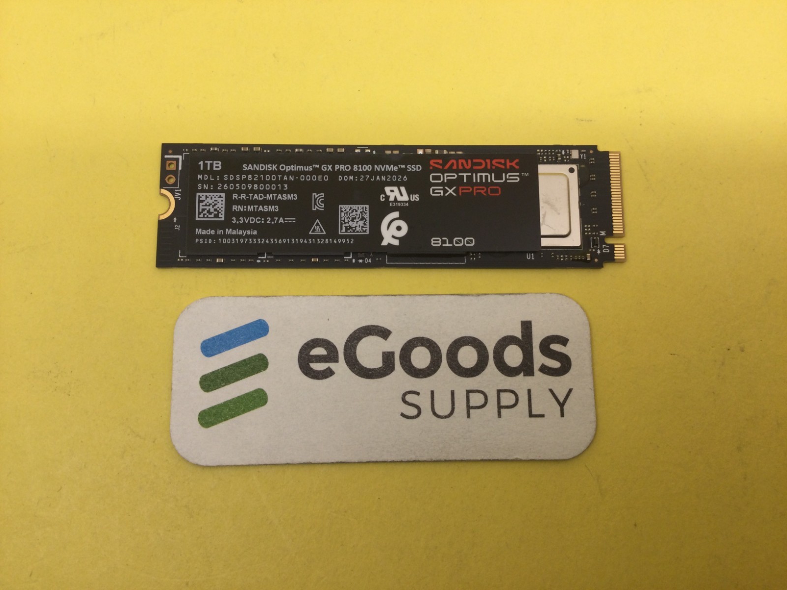 SANDISK Optimus GX PRO 8100 1TB PCIe5.0 NVMe M.2 2280 SSD SDSP82100TAN-000E0 New
